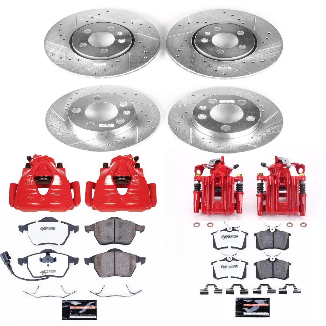 Power Stop Z26 KC899A-26 Front & Rear Street Warrior Brake Kit Volkswagen For Volkswagen Beetle 1999, Volkswagen Golf 1999, Volkswagen Jetta 2000 [Model Specific]