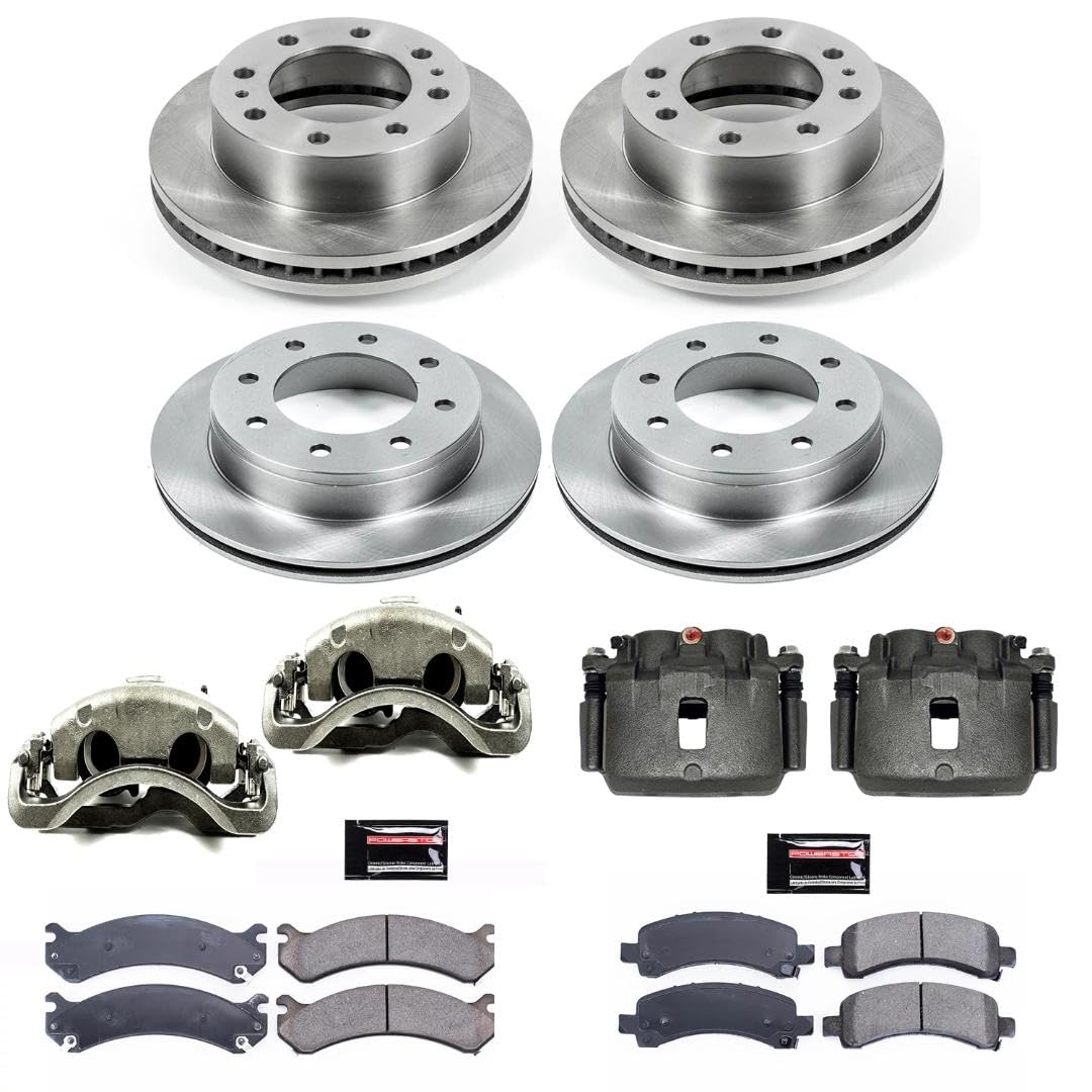 Power Stop Autospeciality Replacement Front and Rear Caliper Kit- OE Rotors, Ceramic Brake Pads, Calipers