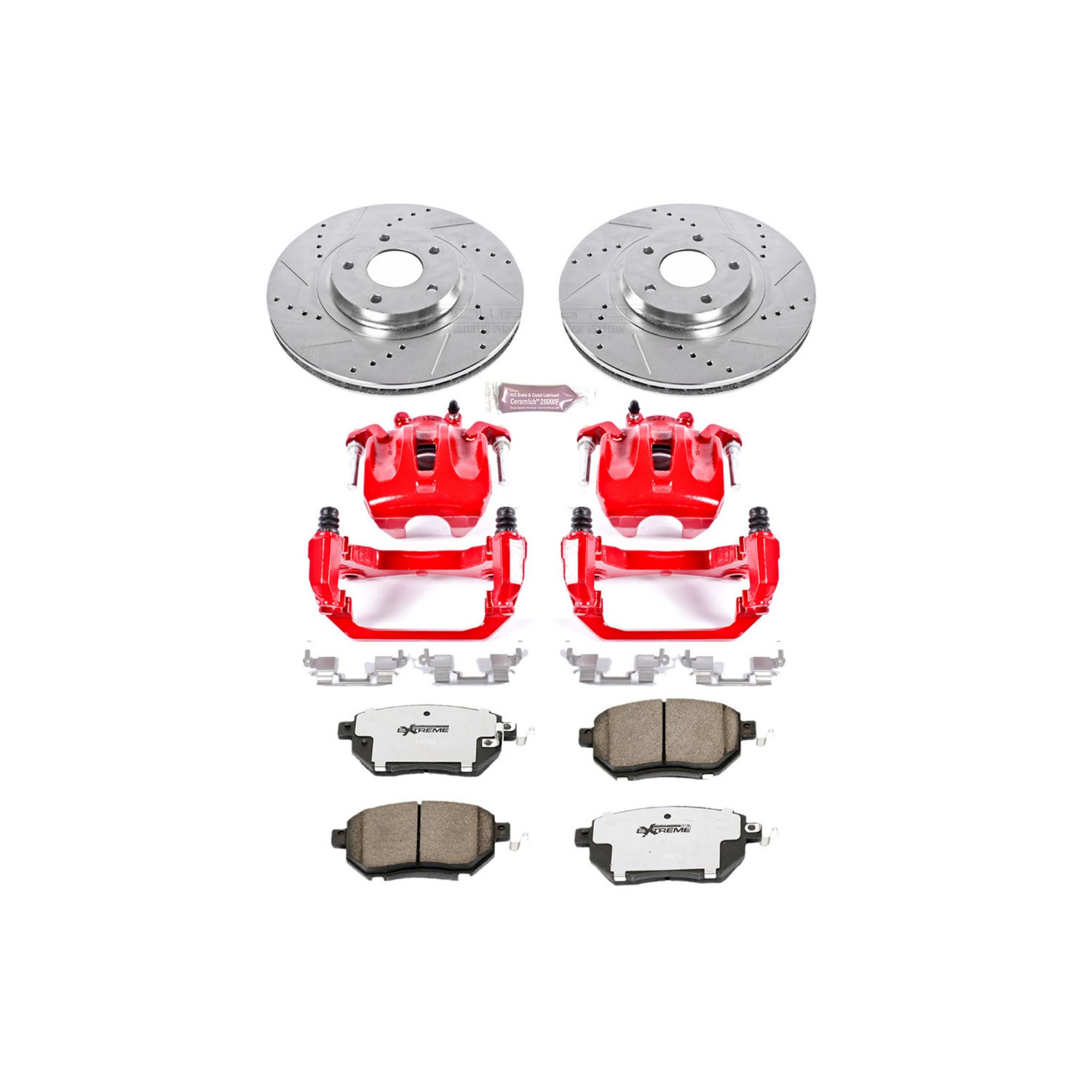 Power Stop Z26 KC091A-26 Front Street Warrior Brake Kit Nissan For Nissan Murano 2003-2005, Nissan Murano 2009-2011 [Model Specific]