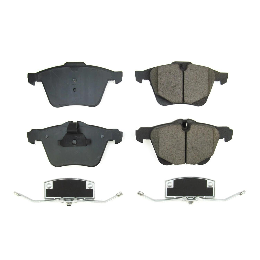 Front Brake Kit Power Stop For Jaguar F-Type 2014-21 - Ceramic Brake Pads With Installation Hardware, 17-1751