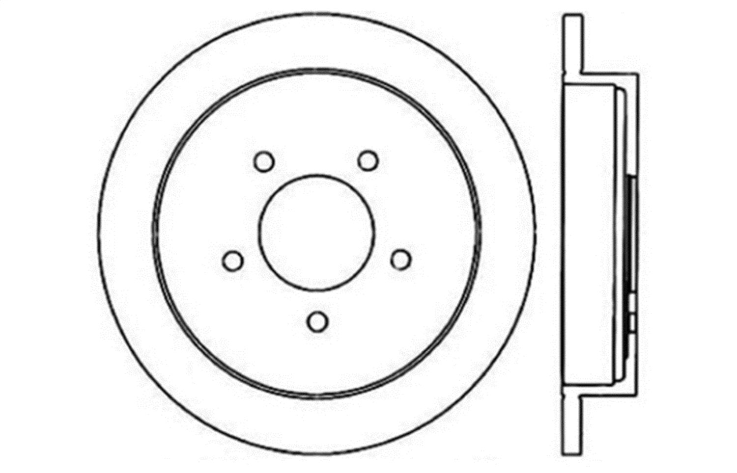 Sport Drilled/Slotted Brake Rotor StopTech 127.65059L (Rear Left), 1 Pack