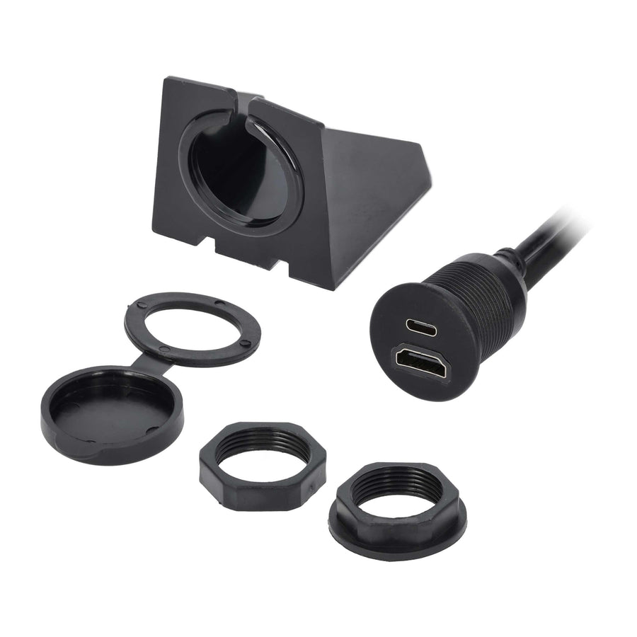 Metra Input Type C/HDMI to Output Type C/HDMI D Extension Cable 3'