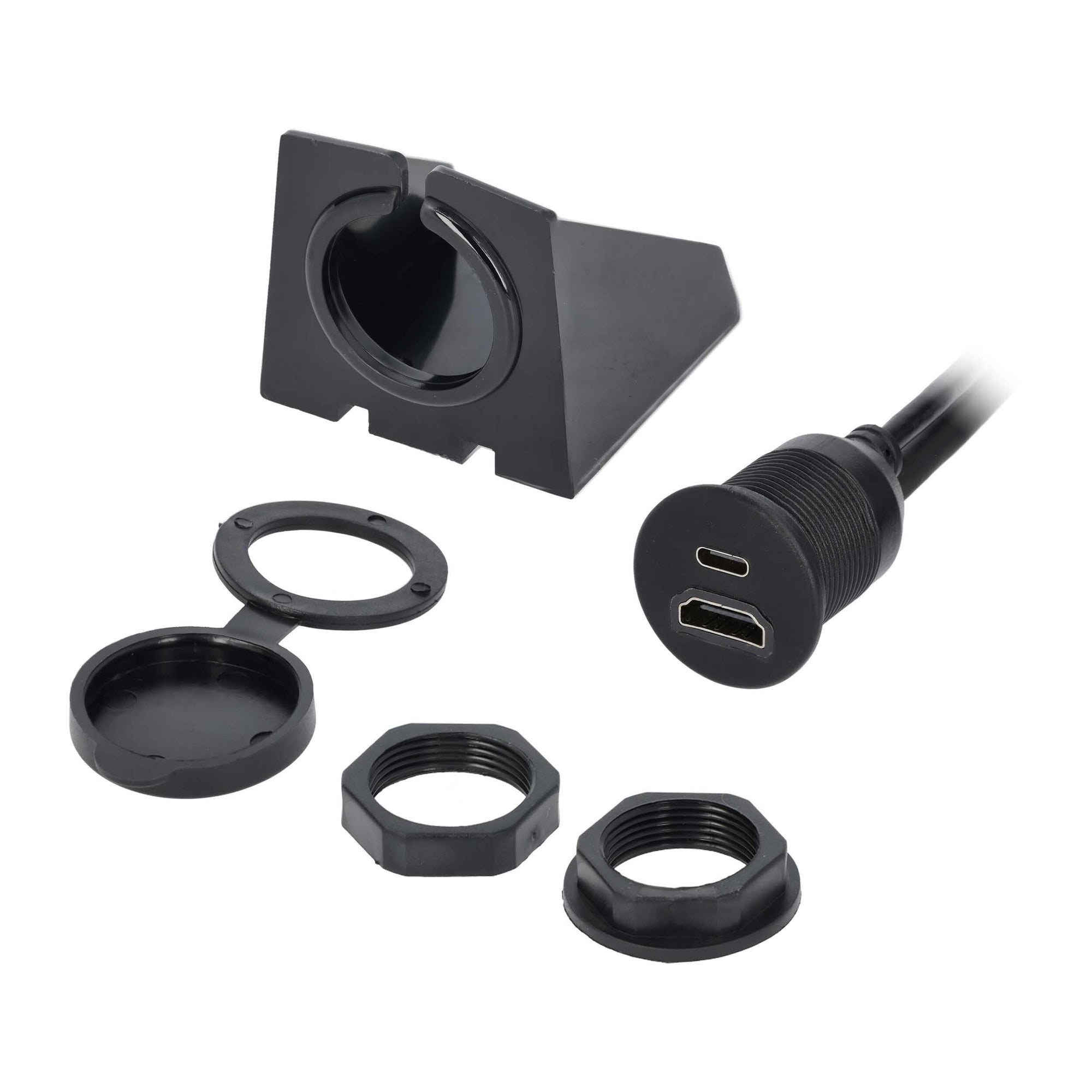 Metra Input Type C/HDMI to Output Type C/HDMI D Extension Cable 3'
