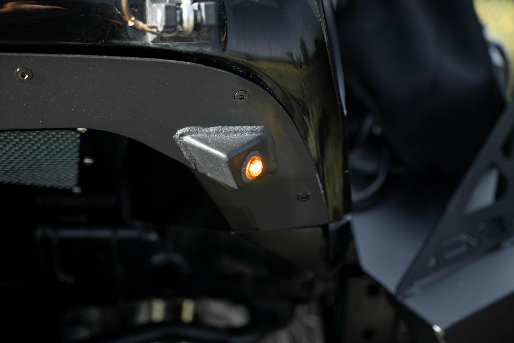 Fender Flare Deletes DV8 Offroad for 2007-2018 Jeep Wrangler JK | Offers Max Tire Clearance for Articulation | Included Plug & Play Amber Side Marker Lights | Micro-Texture Black Powder Coat | Steel
