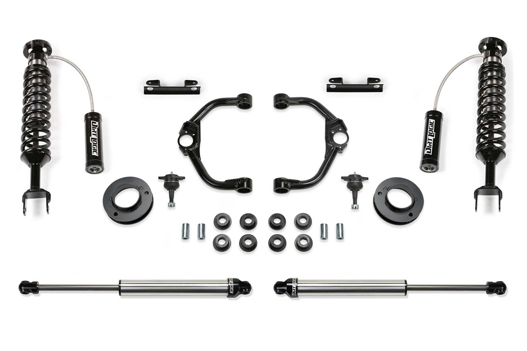 Fabtech K3170DL Control Arm Ball Joint Lift System 3 in. Lift w/Dirt Logic 2.5 in. Resi Coilovers 2.25 in. Lift For PN[FTS23202/FTS23208/FTS811472] Ball Joint Lift System
