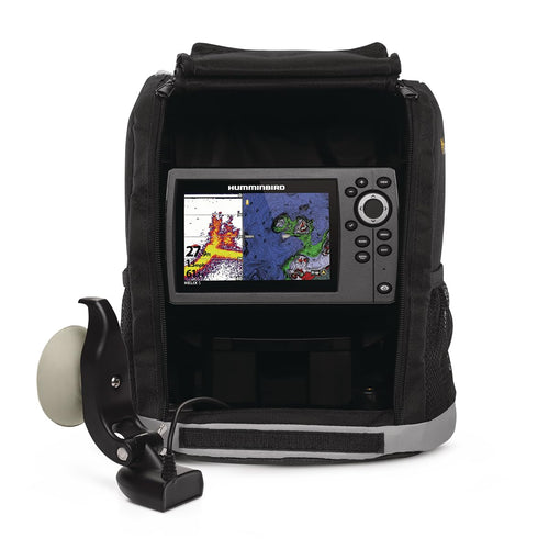 Humminbird Helix 5 GPS Fish Finder with Transducer, Portable Carrying Case & Dual Spectrum Chirp Sonar