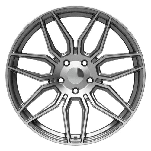 CV03D OE Wheels 20" Replica Wheel Fits Chevrolet C8 Corvette 20X11 Gunmetal Machined Wheel