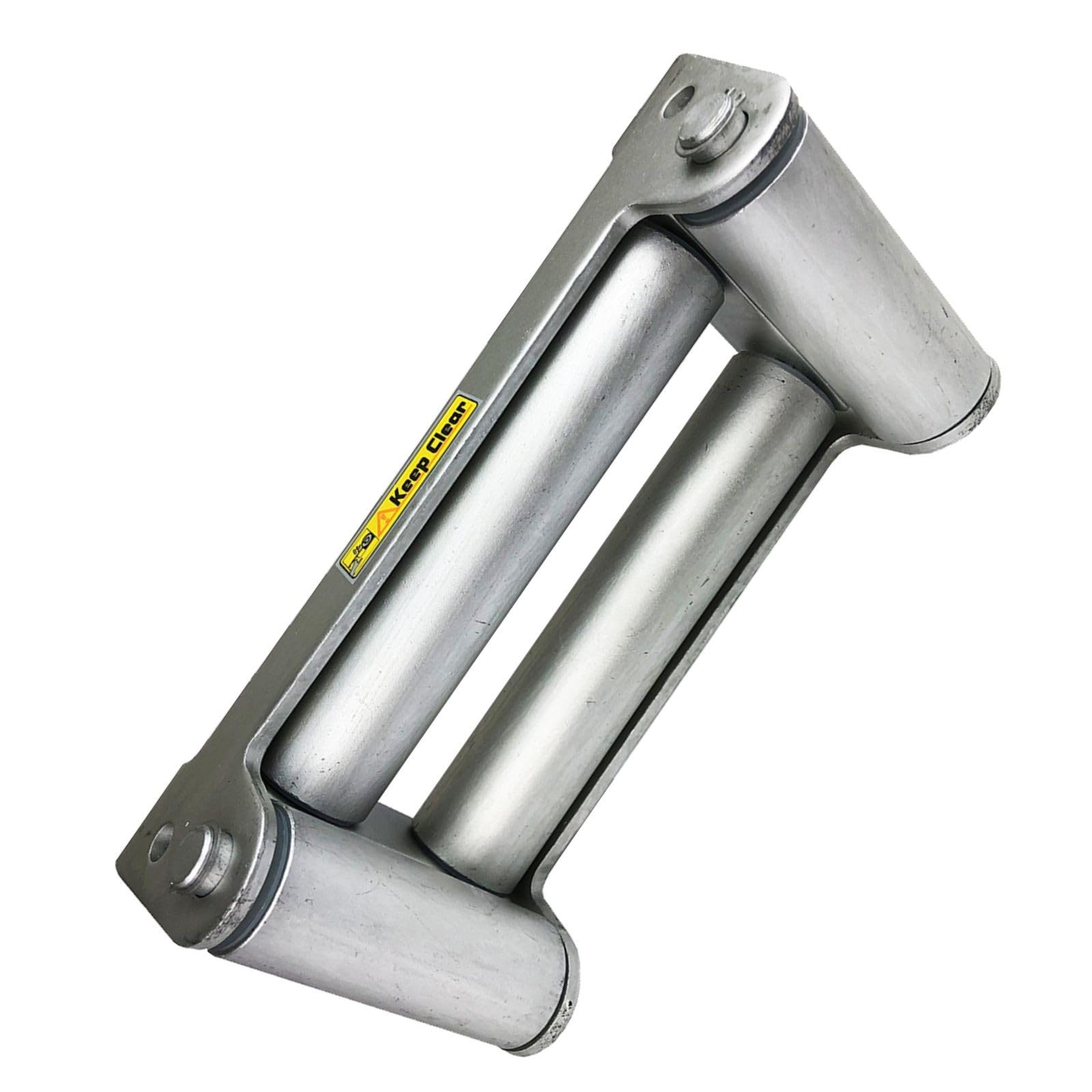 Mile Marker Universal WH-10 Silver Roller Fairlead | Compatible with 8000 - 12,000 Pound Hydraulic Winches and 8000 - 15,000 Pound Electric Winches