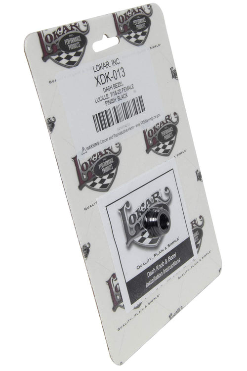 XDK-013 Lokar Performance Products Dash Bezel - Lucille - 7/16-20 Female - Black