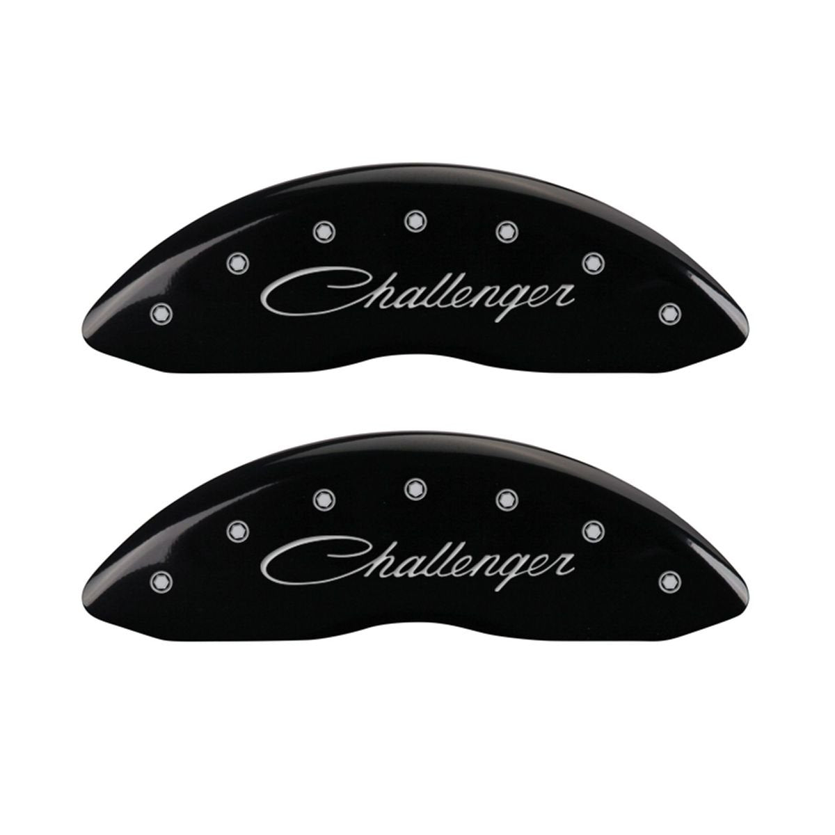 MGP 12001SCLSBK Caliper Covers & Challenger Black Engraved Caliper Covers - Front & Rear44; Set of 4