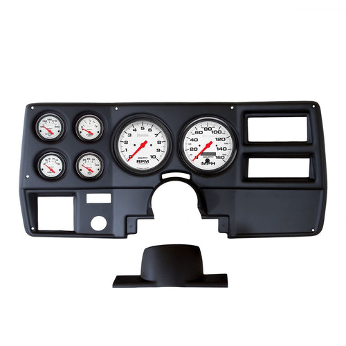 AutoMeter Dash Kit Direct Fit, Chevy Truck/Suburban 73-83, Tach/Mph/Fuel/Oilp/Wtmp/Volt, Phantom (2137-09)