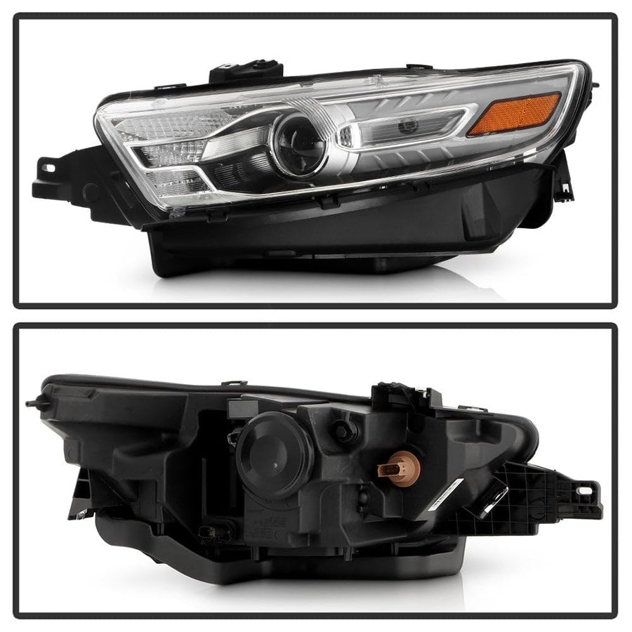 Ford Taurus Spyder (OE) 14-16 w/ 9005 Bulbs (Also Fit on 13-14 w/9012 Bulb) Grey Bezel Headlight - OE Left