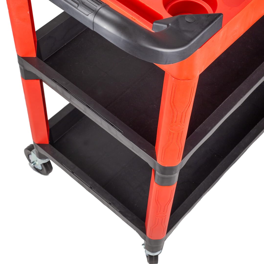 Maxshine Heavy Duty Premium Detailing Cart - Car Detailing Cart, Detail Cart for Auto Detailing, Car Wash Organizer with Storage and Brush Holder