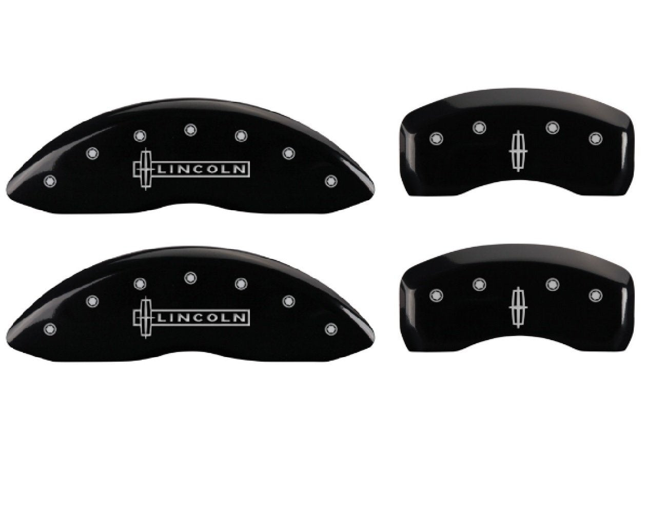 MGP Caliper Covers Black Powder Coat Finish 36023SLC1BK Silver Characters Disc Brake Caliper Cover (Set of 4)