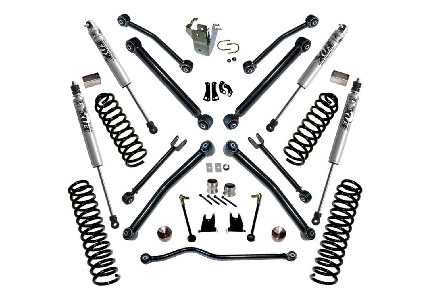 SUPERLIFT SUSPENSION RealTruck 4" Lift Kit for Jeep Wrangler JK | Complete Lift Kit with Front & Rear Fox 2.0 Series Shocks and Control Arms | K997F | Fits 2007-2018 Jeep Wrangler JKU 4-Door