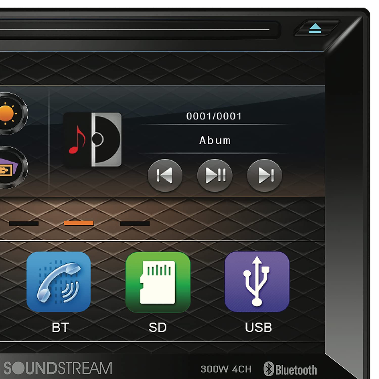VR-620HB Soundstream 6.2-Inch Double-DIN DVD Head Unit with Bluetooth and Android MHL PhoneLink