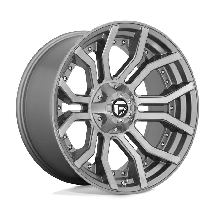 1PC Fuel D713 24X12 BRSH-GNMTL-TTC -44MM 8X180 - D71324201847