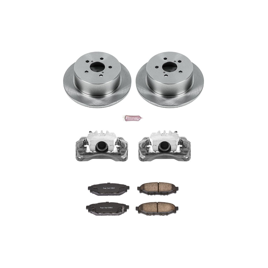 Power Stop KCOE4632A Replacement Autospeciality Rear Caliper Kit- OE Rotors, Ceramic Brake Pads, Calipers For Subaru Legacy 2006-2009, Subaru Outback 2006-2009 [Model Specific]