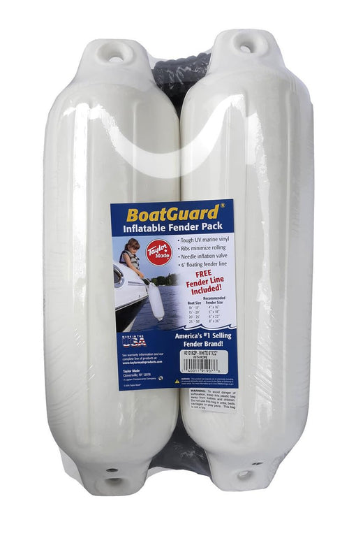 Taylor Made 310152P Fender Kit - 5" x 18", White with Black Rope TAYLOR MADE PRODUCTS