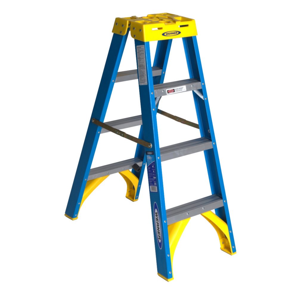 Fiberglass Twin Stepladder, I, 4 ft., T6000