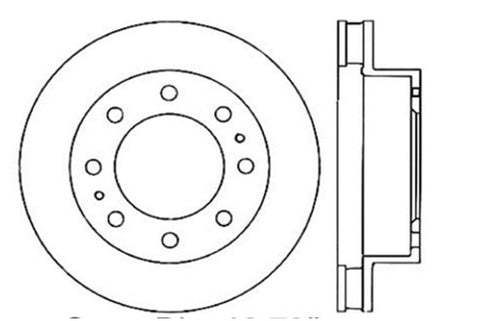 Front Right StopTech 128.66042R Sport Cross Drilled Brake Rotor