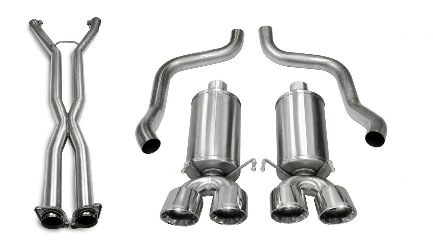 Cat-Back 2.5 IN Twin 3.5 IN Tips (14469CB6) Xtreme Sound Level | 2006-2008 Corvette C6 Auto 6 Polished