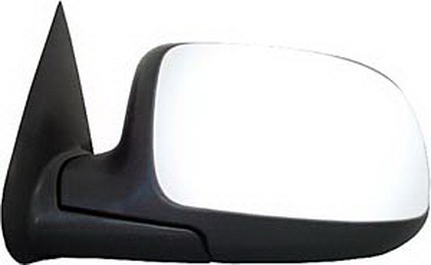 CIPA 27374 OE Style Chevrolet/GMC Chrome Power Replacement Driver Side Mirror, Black with Chrome Cap