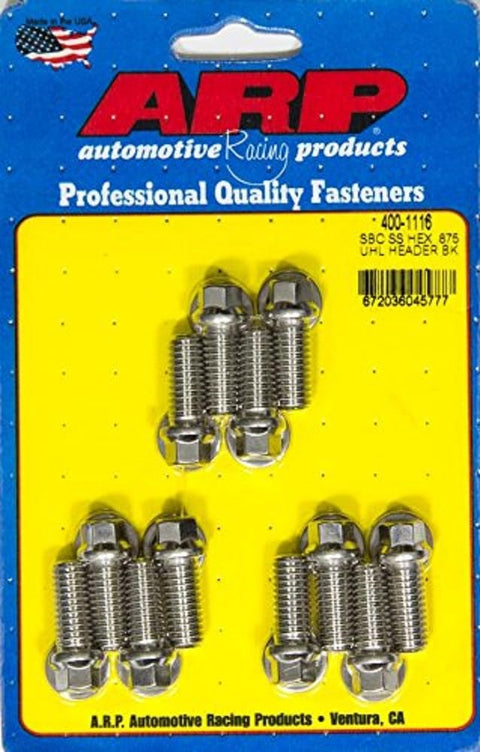 Header Bolt Kit ARP 400-1116 (6pt.3/8 x .875 UHL (12))