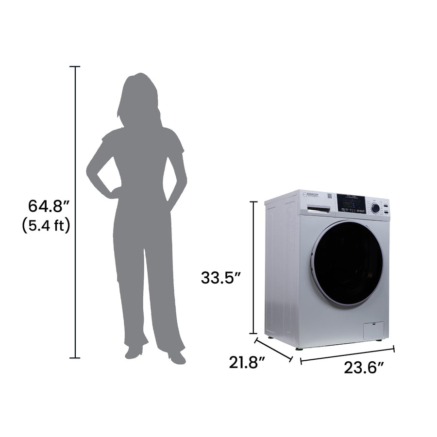 Equator VENTLESS/VENTED All-in-One Washer Dryer 1.62cf/15lbs 110V in Silver PET cycle