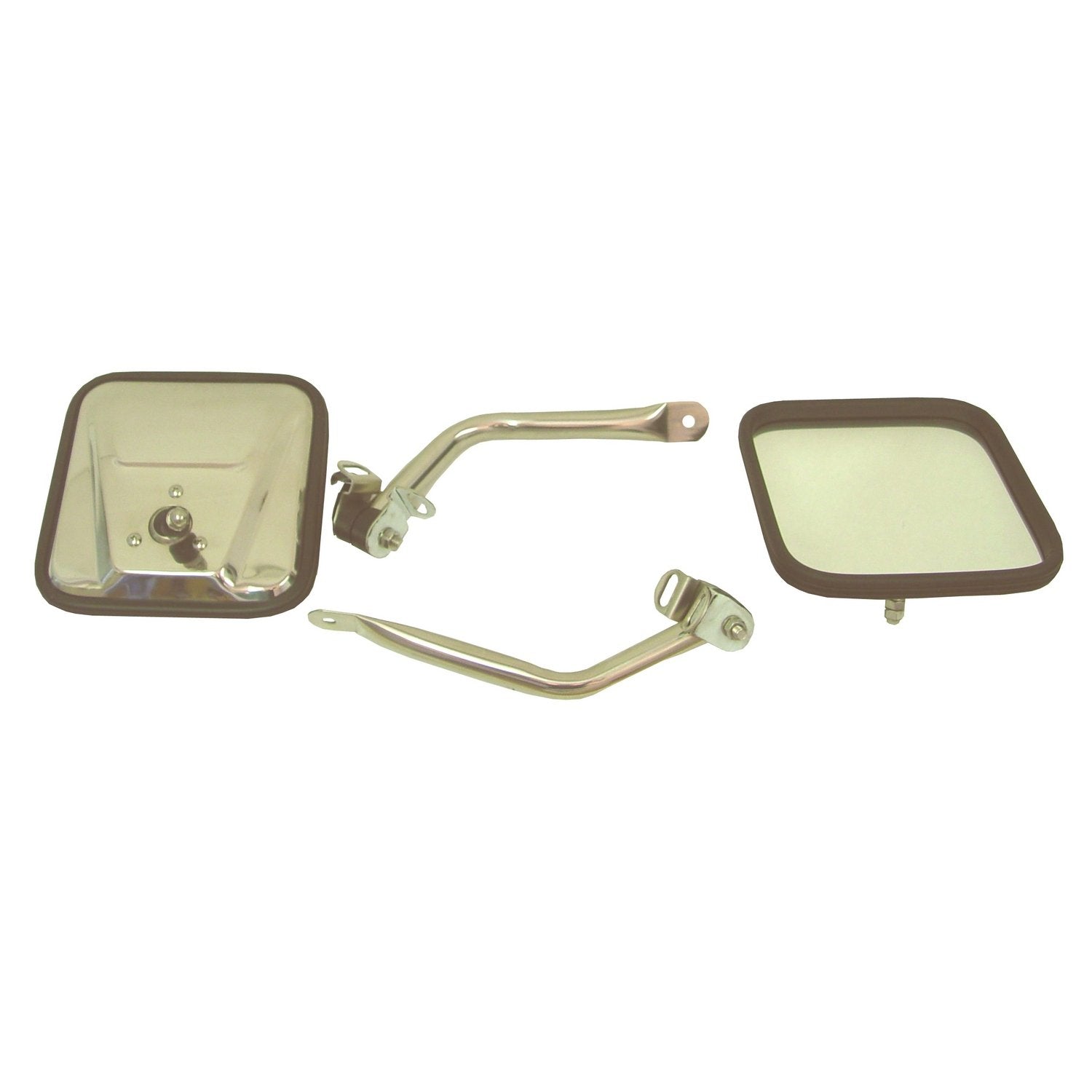 Door Mirror Kit, Rugged Ridge CJ-Style, Stainless Steel | 11005.07 | Fits 1997-2006 Jeep Wrangler TJ