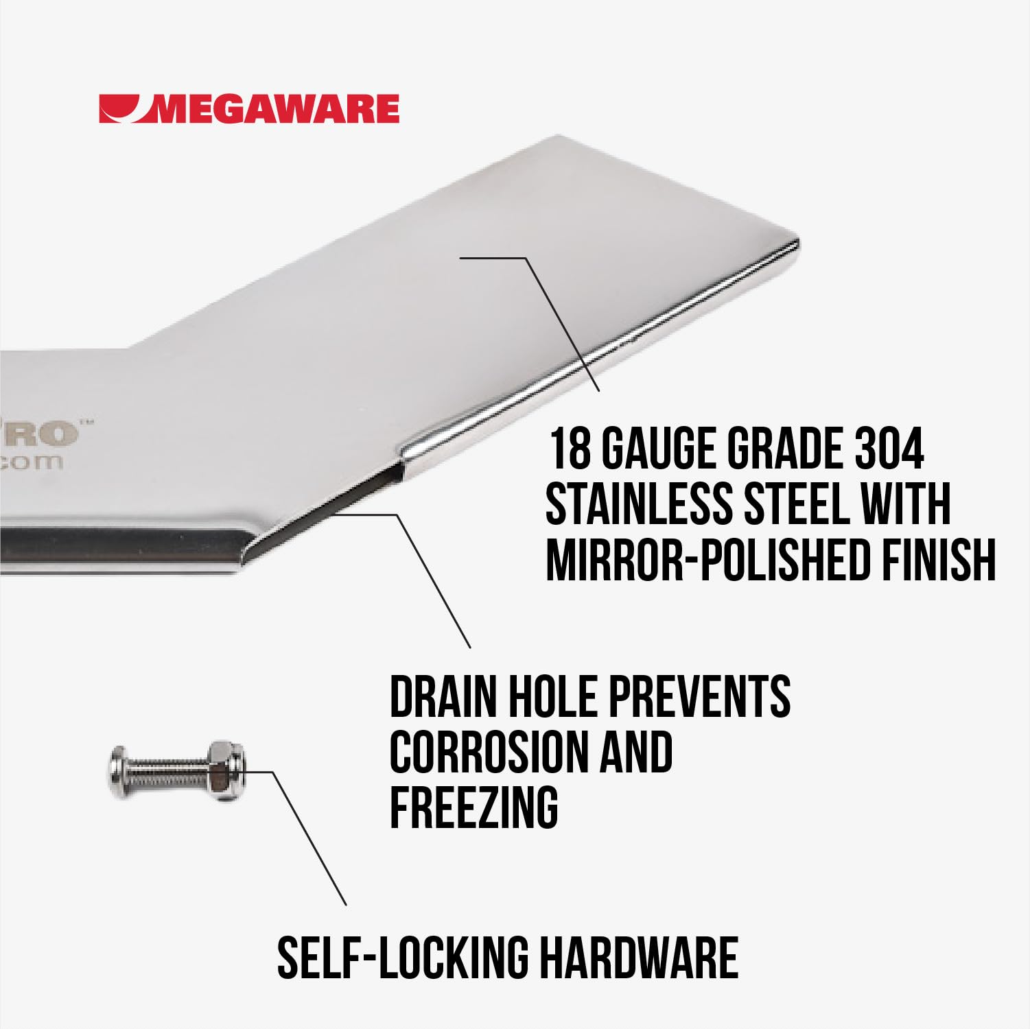 KEELGUARD MEGAWARE 663 SKEGPRO - Fits Yamaha 150-175hp 2 & 4 Str 1984-Present, 200hp 2.8L Inline-4 2012-Pres, 350 5.3L V8 2007-2019 Stainless Steel Skeg Protector Guard Against Damage