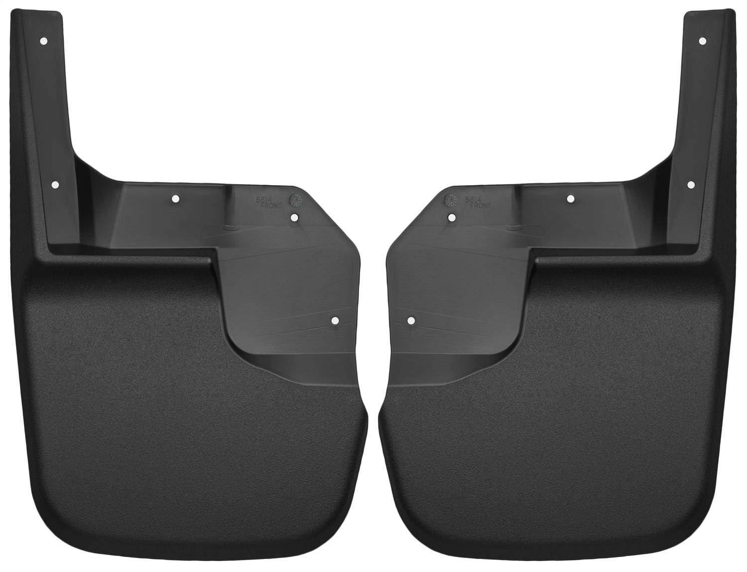 Front Mud Guards - Husky Liners | 2007-2018 Jeep Wrangler w/Standard Bumper, Front Set - Black, 2 Pc | 56141
