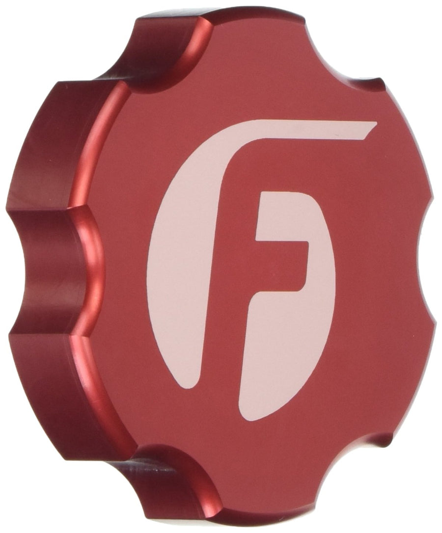 Fleece FPE-OC-CR-F-RED Billet Oil Cap Cover (03-20016 Cummins Billet Oil Cap Cover - Red)