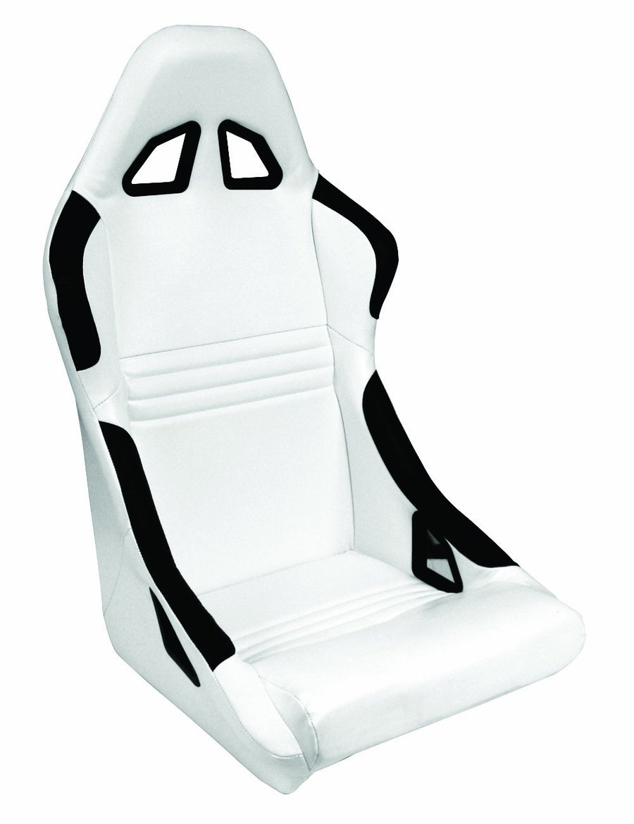 White Vinyl Racing Xtreme Fixed Back Common Seat ProCar by Scat 80-1700-53R