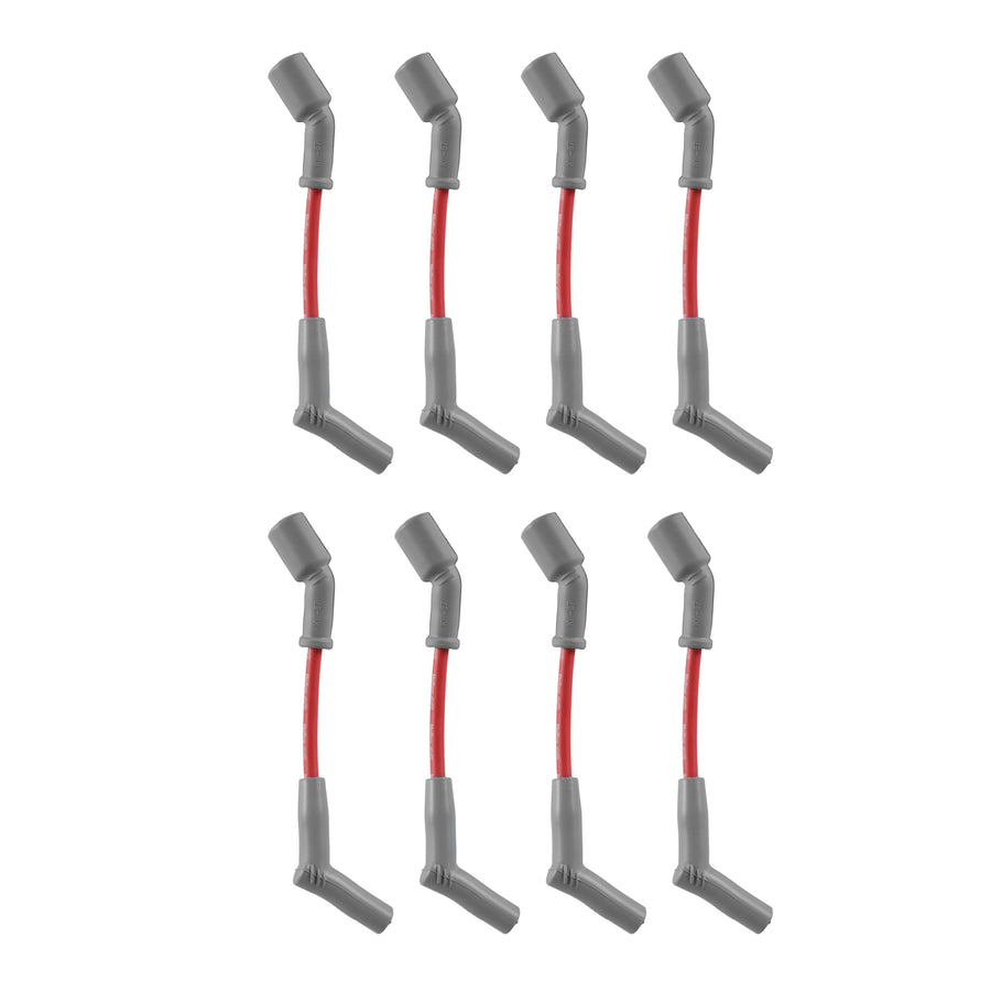 Spark Plug Wire Set Holley EFI 561-102 - Red with Grey 45 Degree Boots