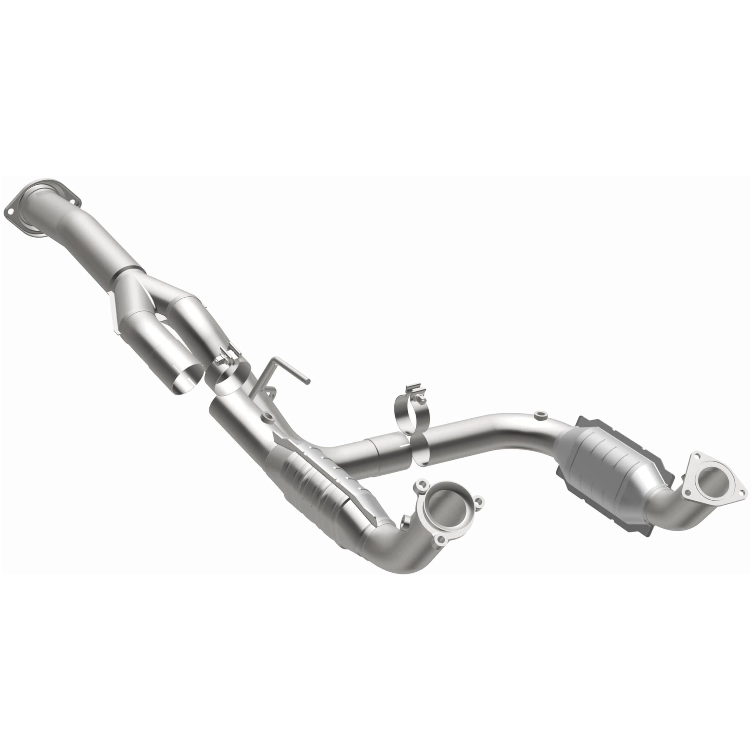 MagnaFlow OEM Grade Direct-Fit Catalytic Converter Federal/EPA Compliant 21-252 - Stainless Steel 3in Main Piping, 40.6in Overall Length, Post Converter O2 Sensor - Domestic Truck Replacement