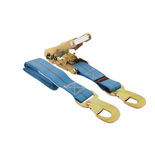 2" x 7' Blue Erickson Car Tie-Down Strap with Snap Closure Hooks