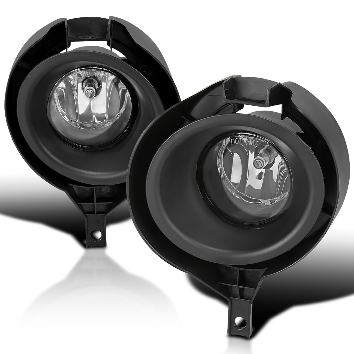 Fog Lights SPEC-D TUNING Chrome + Switch + Bezel Compatible with 2005-2019 Nissan Frontier, L+R Pair Assembly