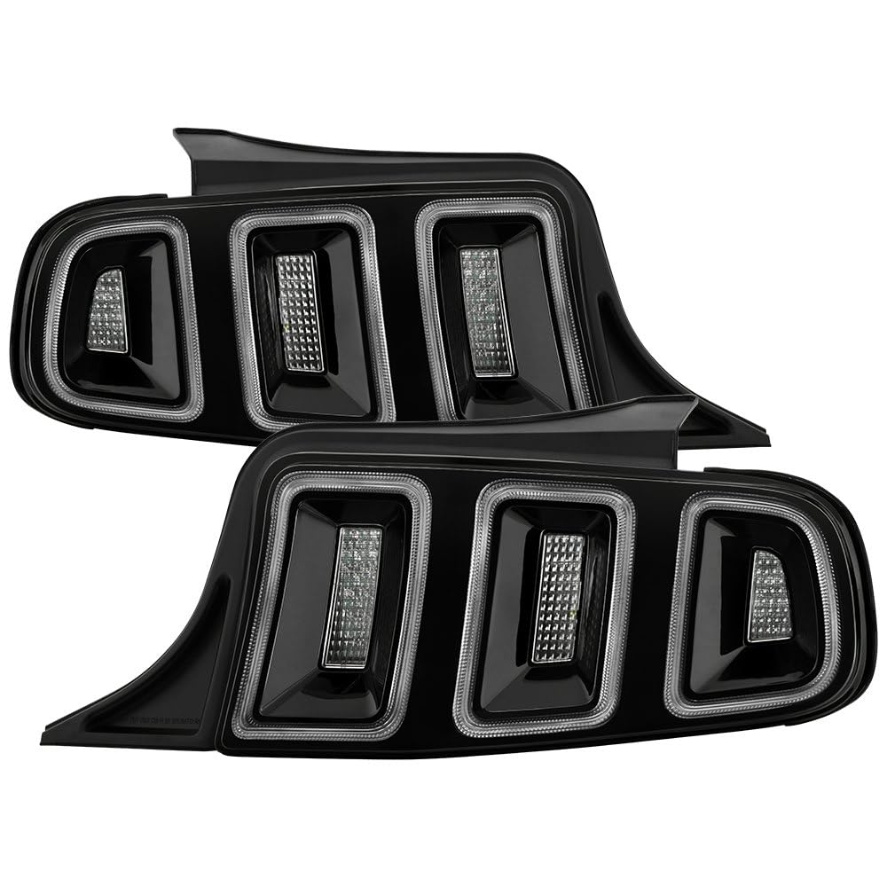 Ford Mustang Spyder (POE) 10-14 LED Sequential OE Plus Tail Light - Black Clear