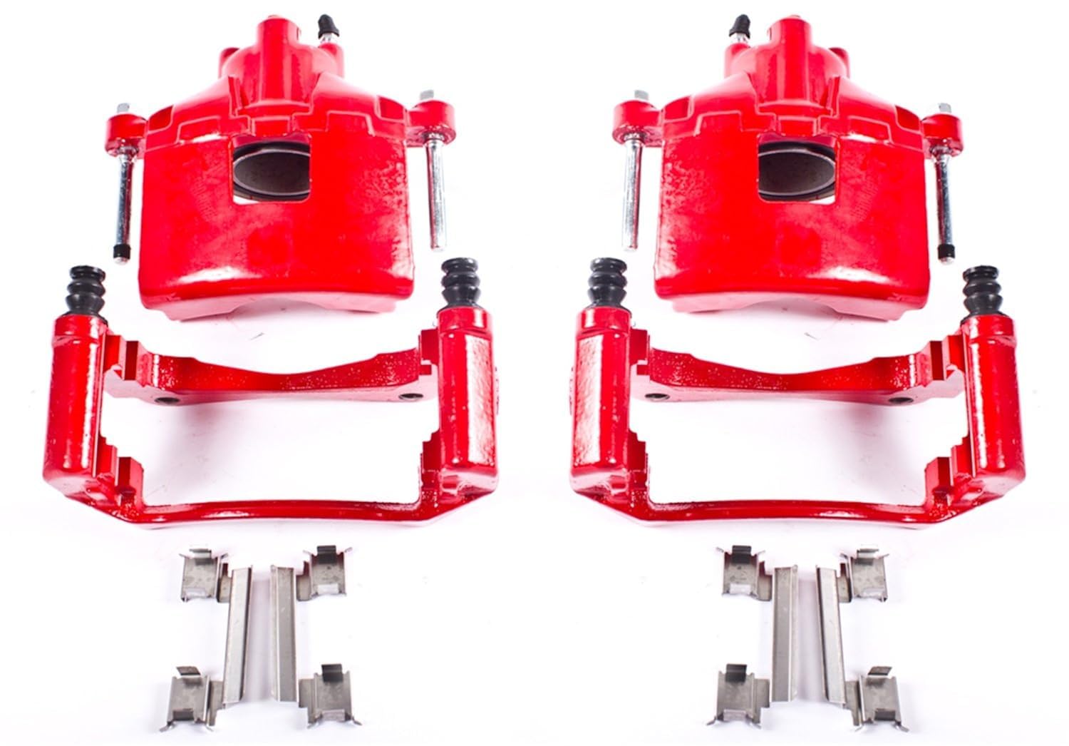Power Stop S5034A Front Pair of High-Temp Red Powder Coated Calipers for Pontiac Grand Prix 2004 [Model Specific]