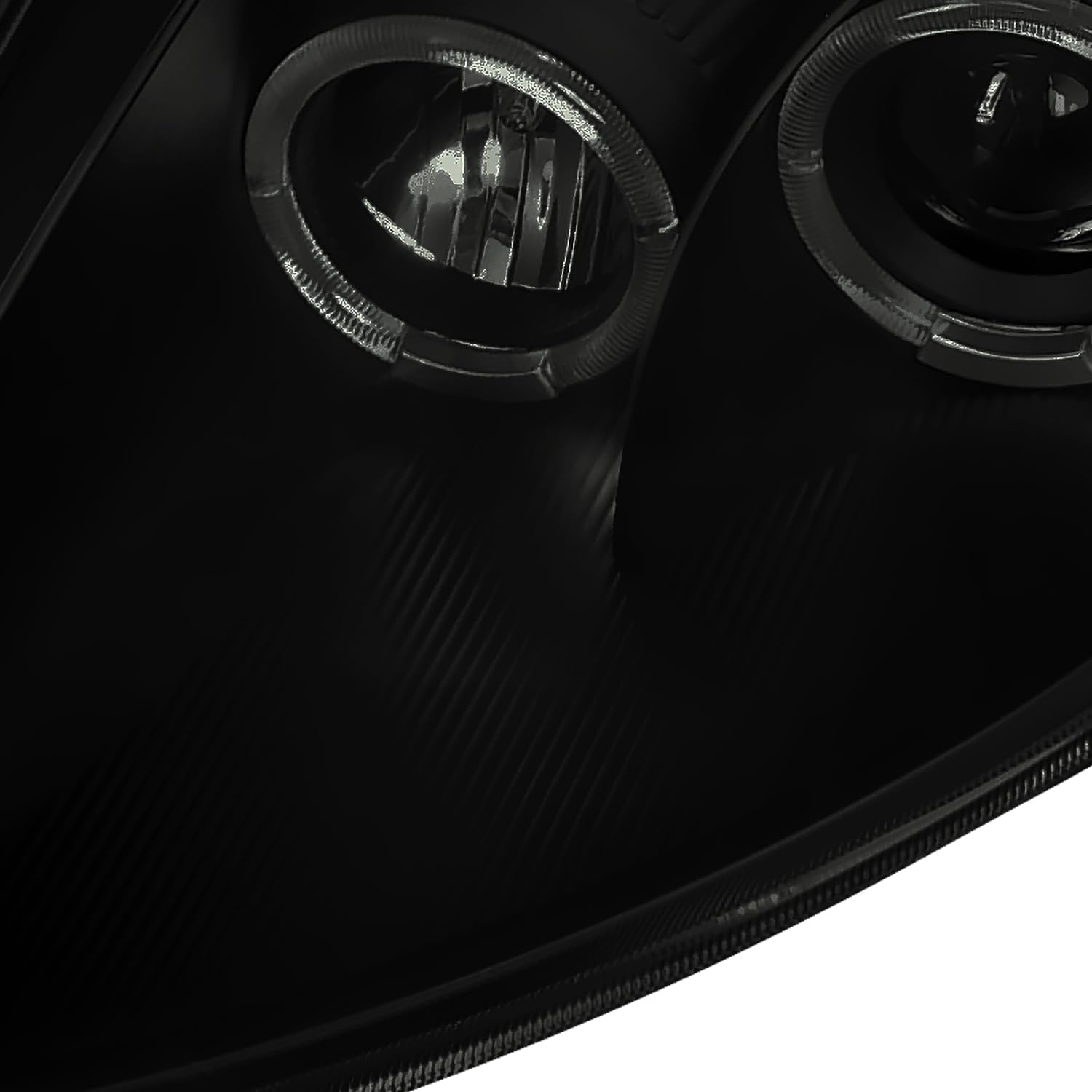 Black Smoke SPEC-D TUNING Halo Projector Headlights Compatible with 2000-2005 Mitsubishi Eclipse, Left + Right Pair Headlamps Assembly