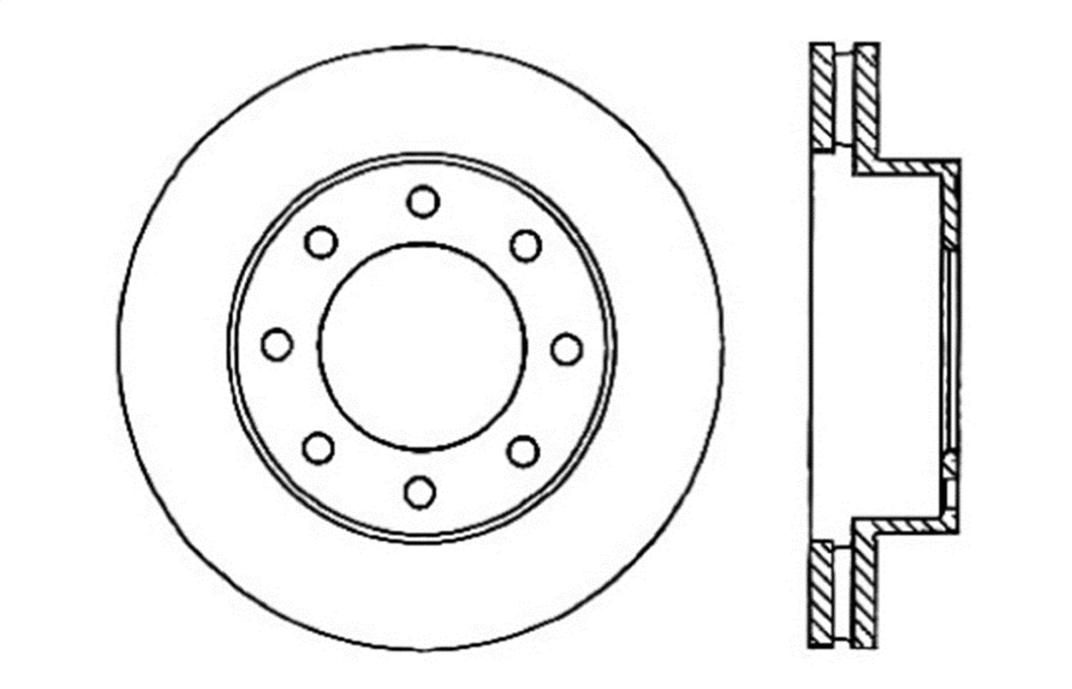 Sport StopTech Cross Drilled Brake Rotor; Front Left 128.66059L