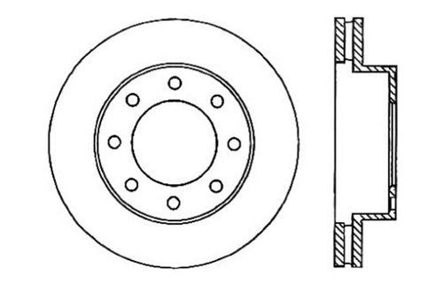 Sport StopTech Cross Drilled Brake Rotor; Front Left 128.66059L