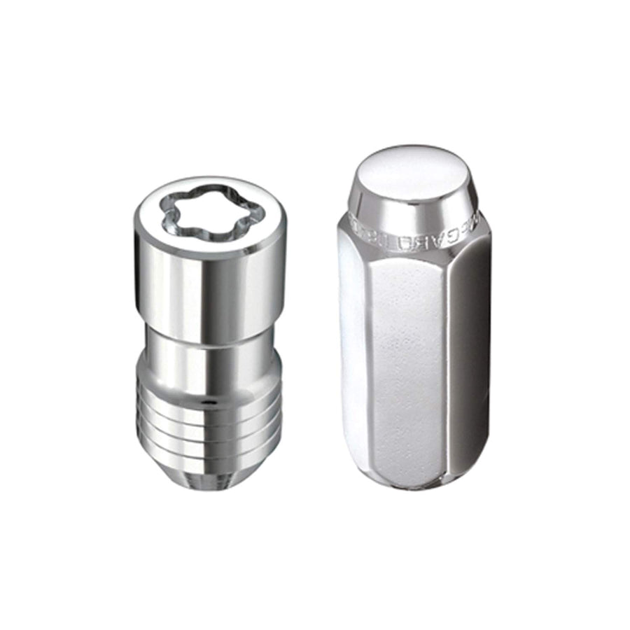 Chrome Cone Seat Wheel Installation Kit McGard 84505 (M14 x 2.0 Thread Size) - for 5 Lug Wheels, 16 Lug Nuts / 4 Locks / 1 Key / 1 Storage Pouch