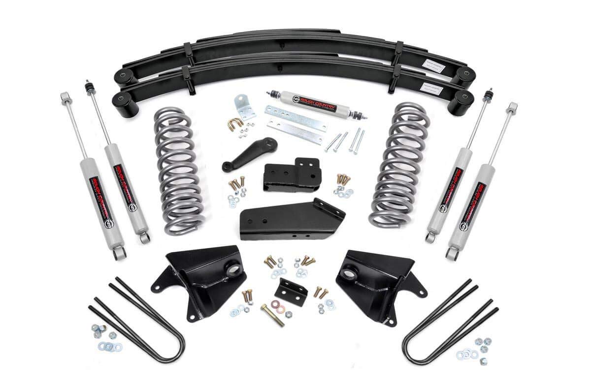 4" Suspension Lift Kit Rough Country for 1980-1996 Ford F-150 4WD - 52030