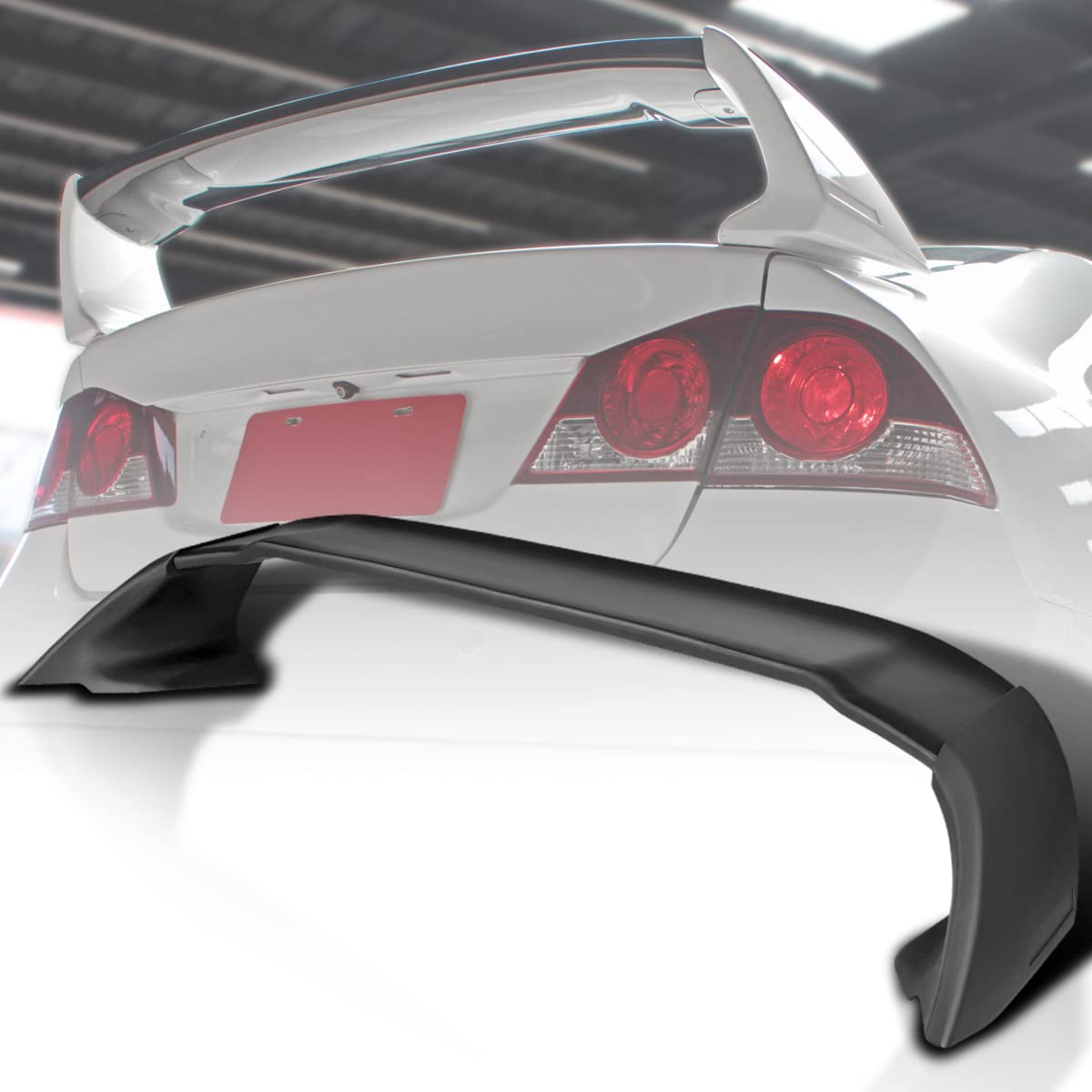 Matte Black ABS Rear Trunk Spoiler Spec-D Tuning For 2006-2011 Honda Civic Sedan Models