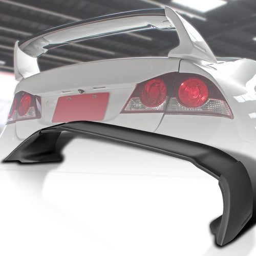 Matte Black ABS Rear Trunk Spoiler Spec-D Tuning For 2006-2011 Honda Civic Sedan Models