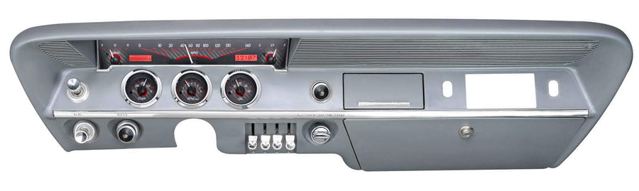Dakota Digital 61 62 Chevy Impala VHX-61C-IMP-C-R Analog Dash Gauge System Carbon Fiber Red