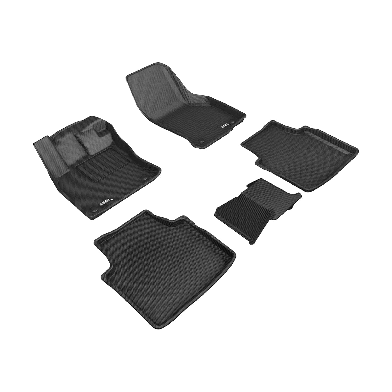 Kagu Floor Mat 3D MAXpider Custom Fit (Black) Compatible with Volkswagen Arteon 2019-2023 - Full Set