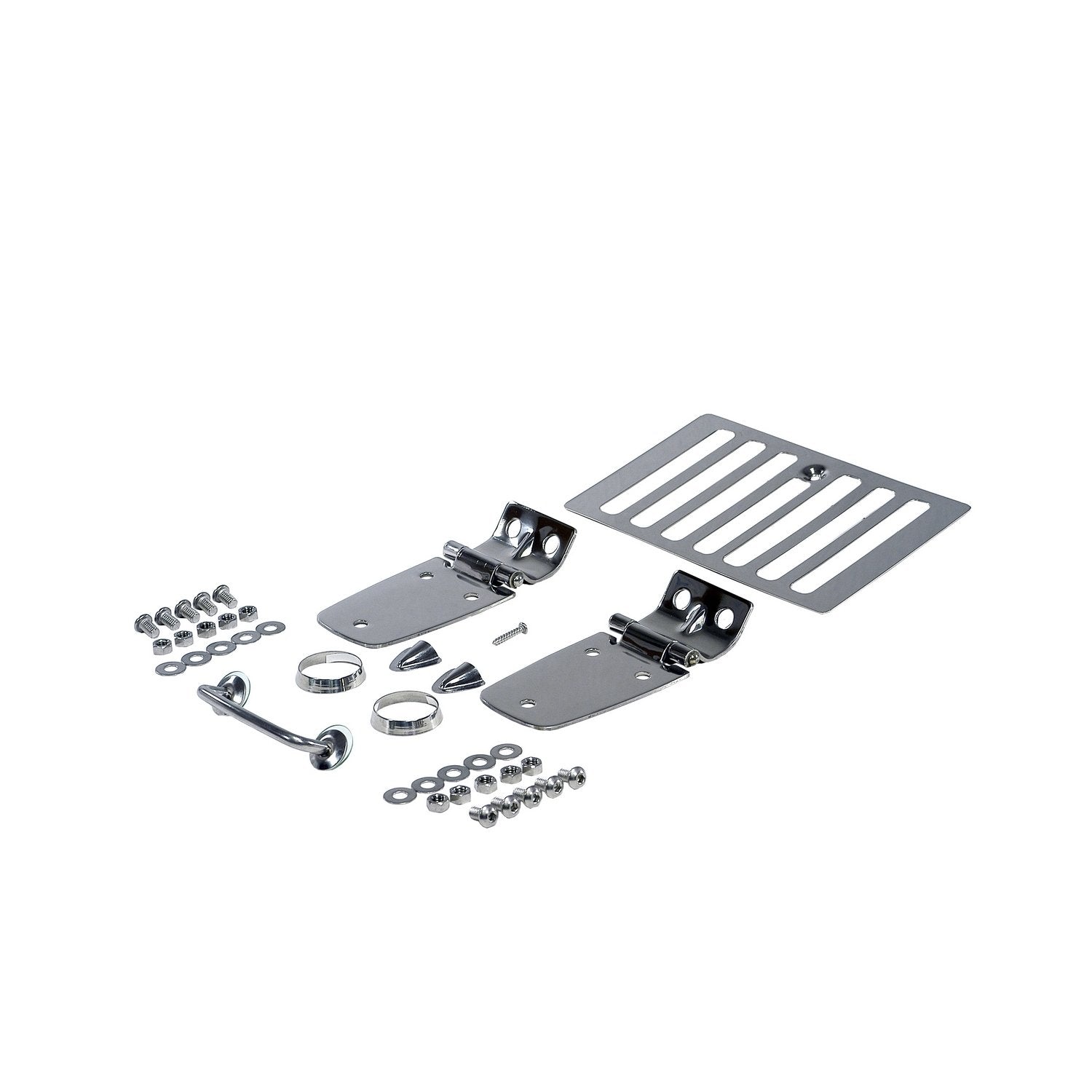 Hood Kit Rugged Ridge for Jeep Wrangler TJ | Stainless Steel, Stainless | 11101.03 | Fits 1998-2006 Jeep Wrangler TJ